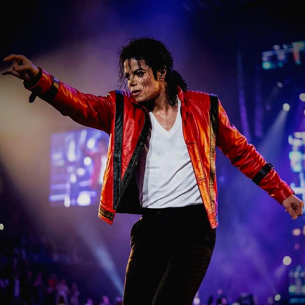 Michael Jackson Thriller Red And Black Leather Jacket - Image 10