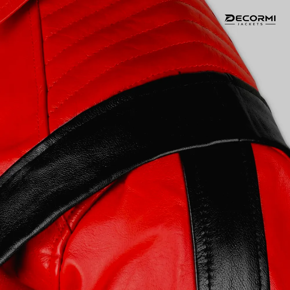 Michael Jackson Thriller Red And Black Leather Jacket - Image 5