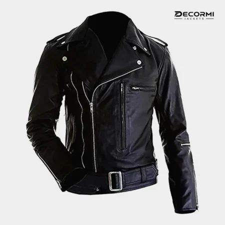 Terminator 2 Arnold Schwarzenegger Leather Biker Jacket